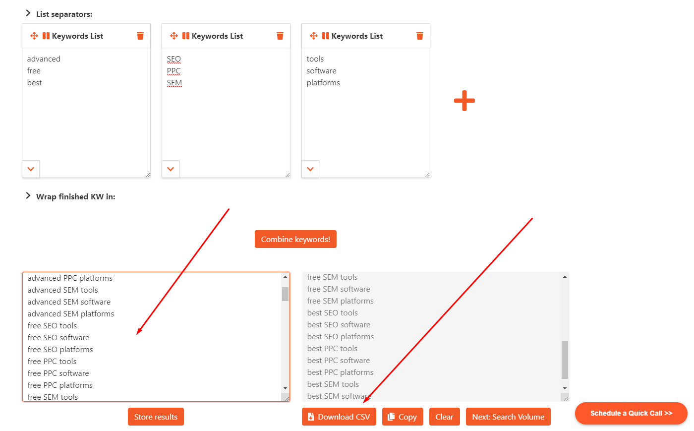 Four Dots | SEM Tools | Screenshot 2