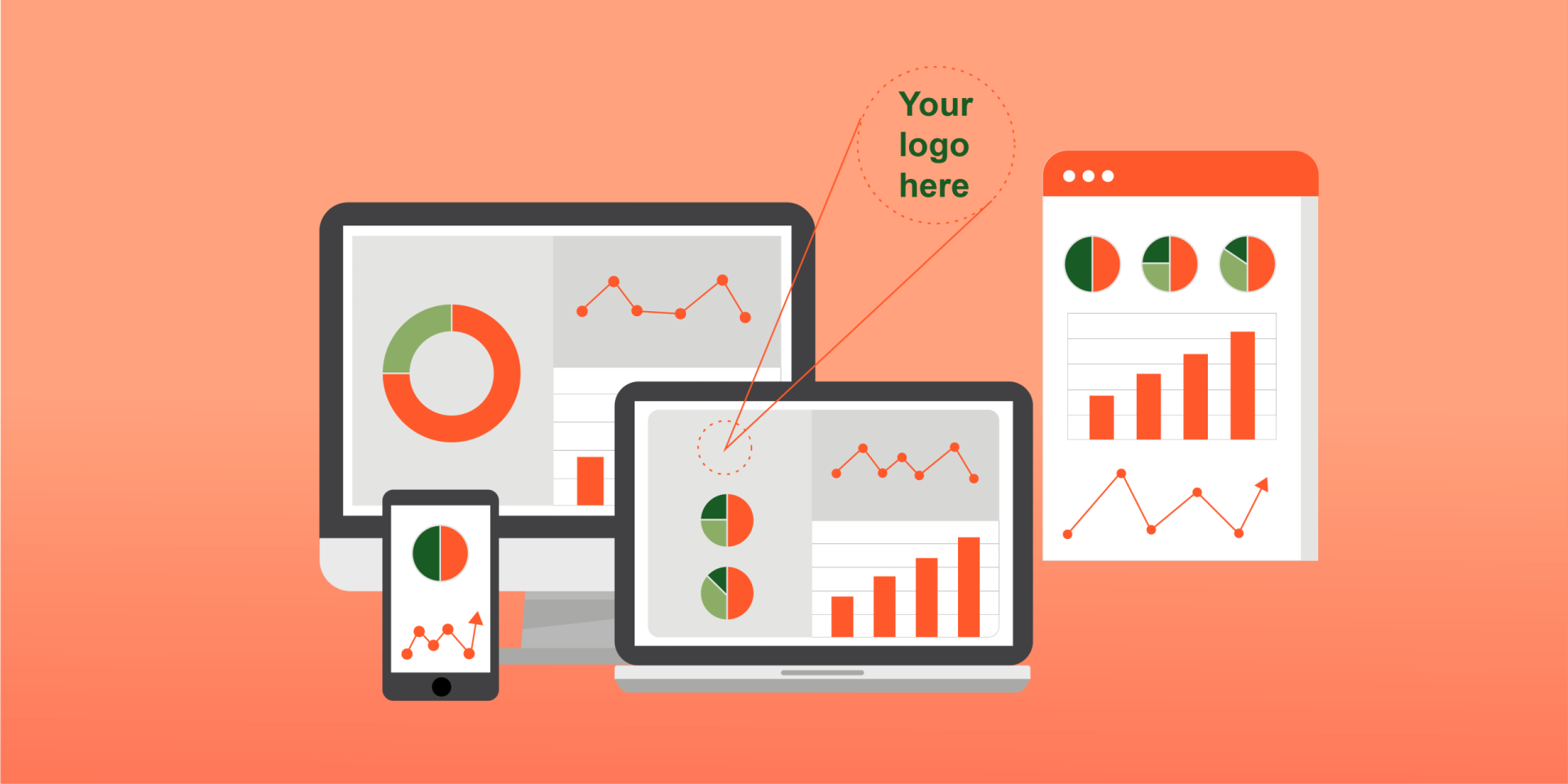 Digital devices displaying SEO analytics for white label strategies.